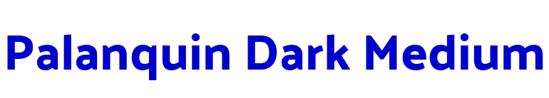 Palanquin Dark Medium шрифт